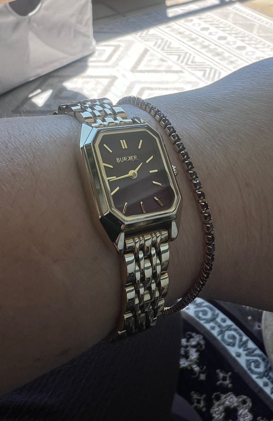 Customer photo review of Isabell Petite Gold Burgundy
