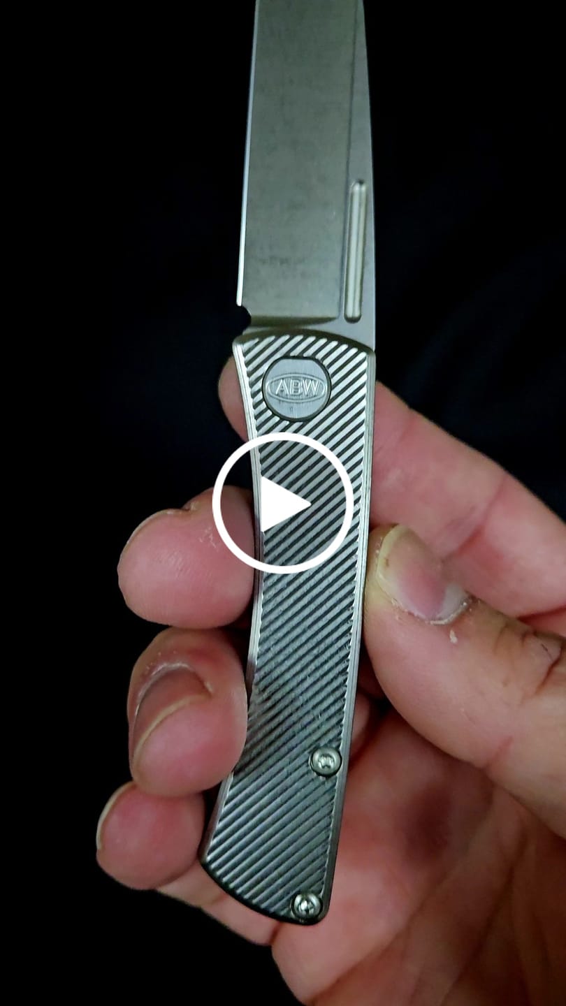 Customer video review of ABW Slip Joint 2.25" – 45° Milled Titanium, MagnaCut Stonewash Wharncliffe – Made in USA