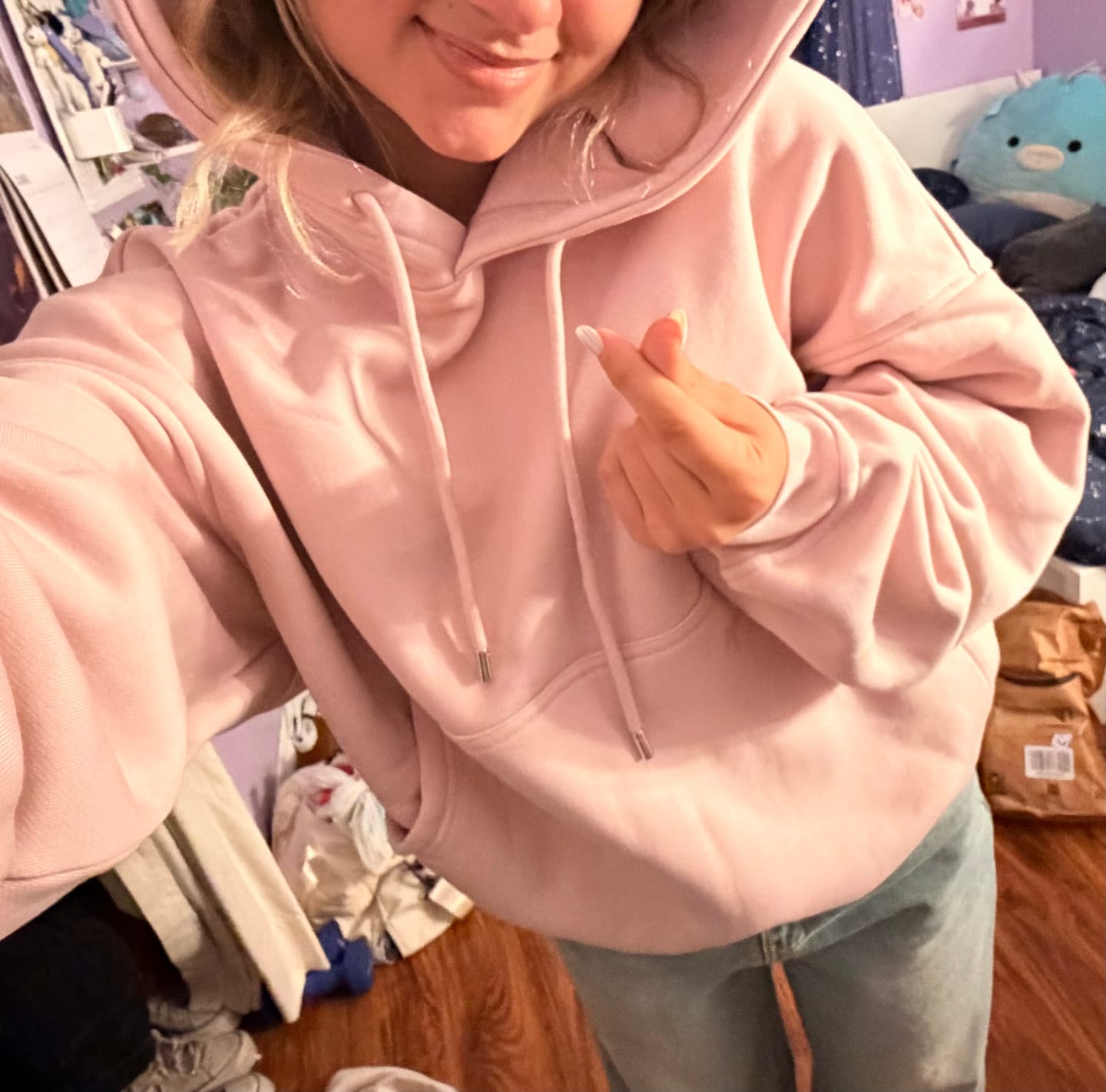 Customer photo review of Cropped Oversized Hoodie