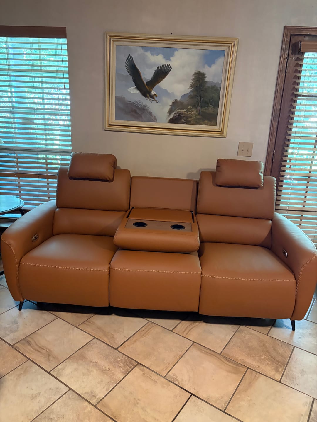 Customer photo review of 3 Seater Power Recliner Sofa with Massage Function
