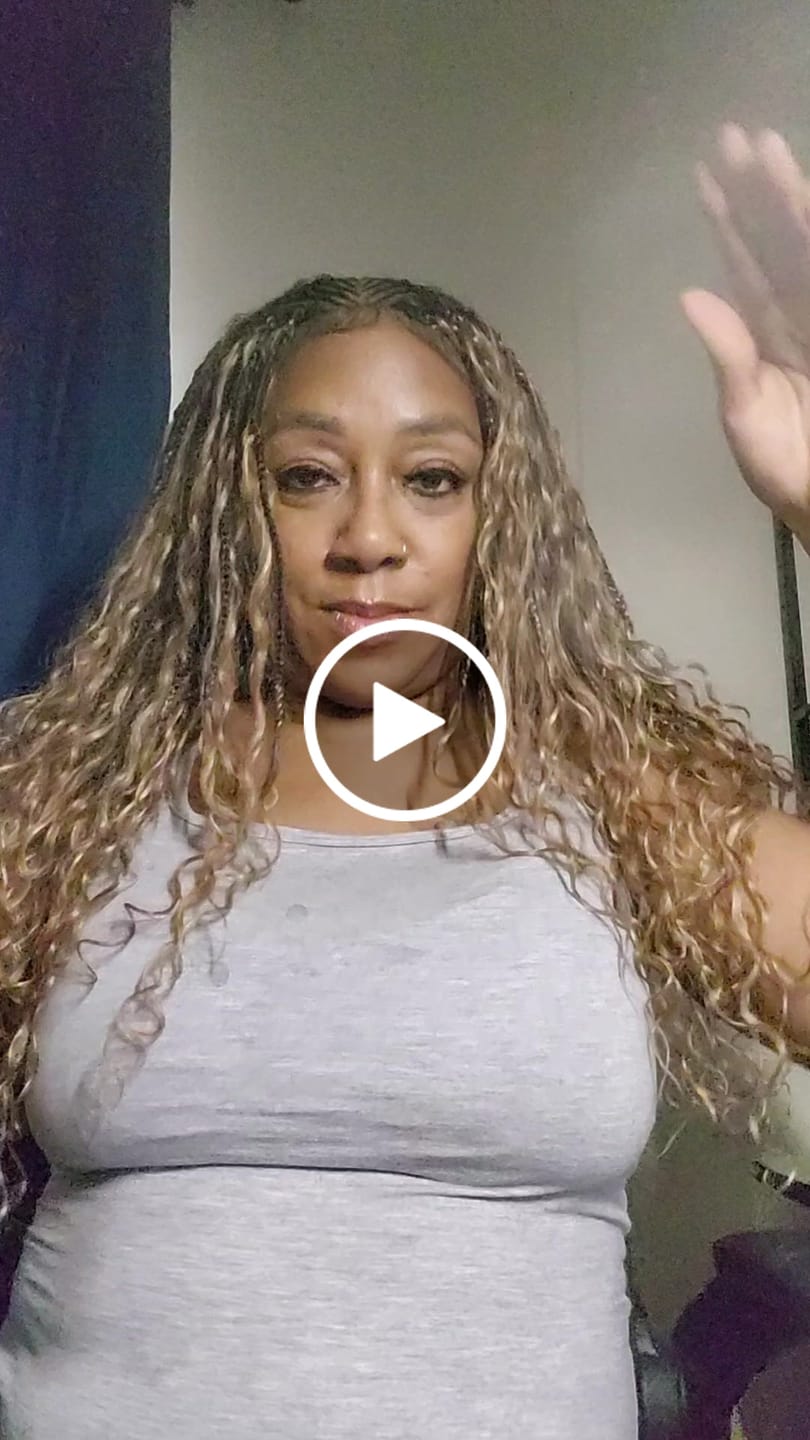 Customer video review of Avery - Fulani 2 Steps Pre Bleached Full lace Cornrow Human Hair Curls Boho Box Braided Wig