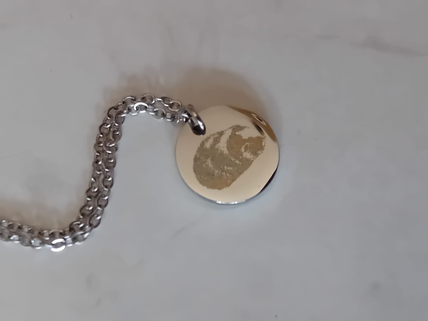 Customer photo review of Halskette mit Gravur