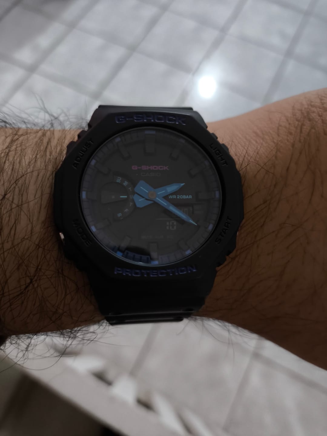 Customer photo review of Reloj Casio G-Shock Royal Oak "Casioak" GA-2100VB-1A Carbon Core Azul