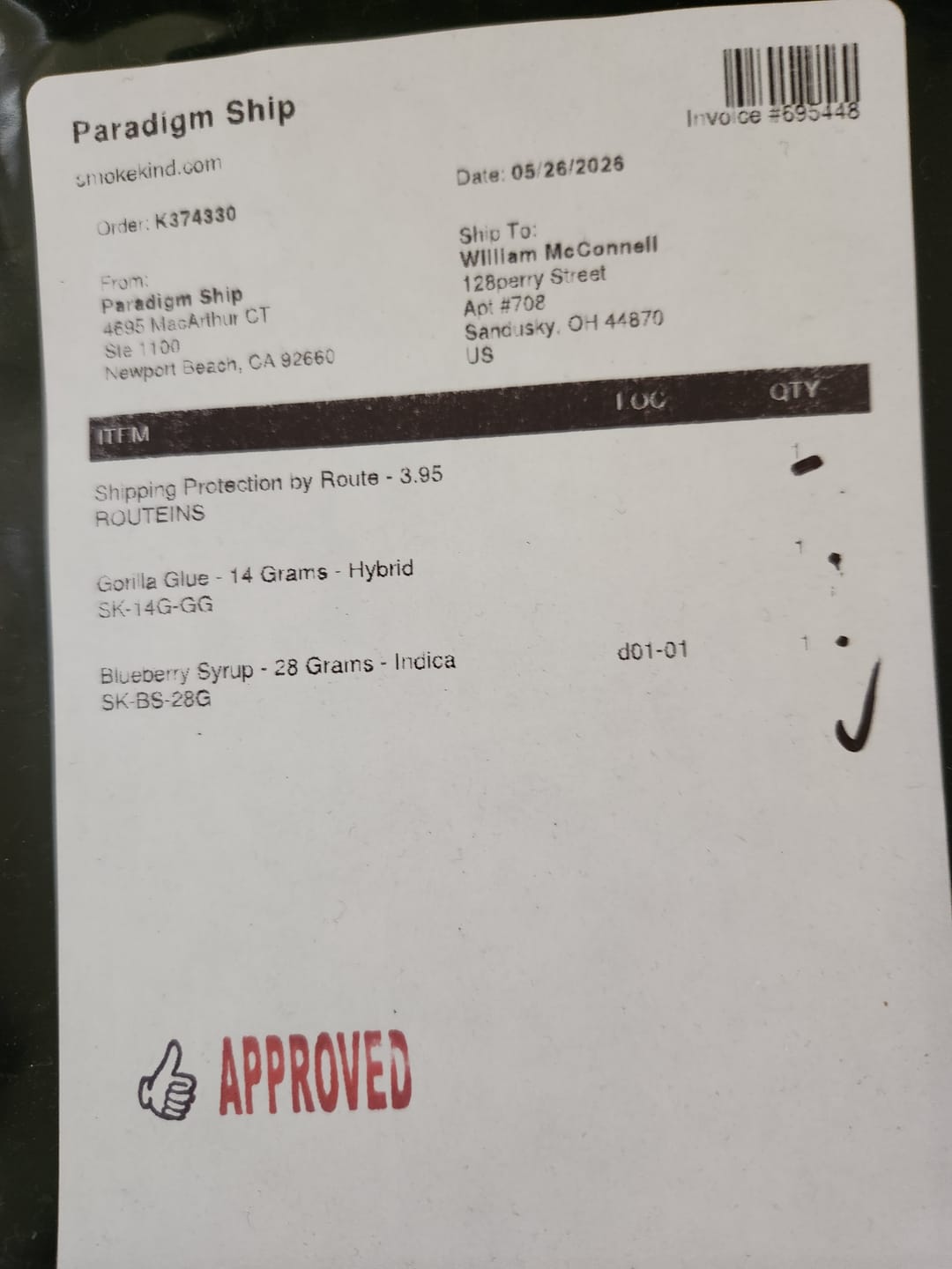 Customer photo review of Blueberry Syrup - 28 Grams - Indica