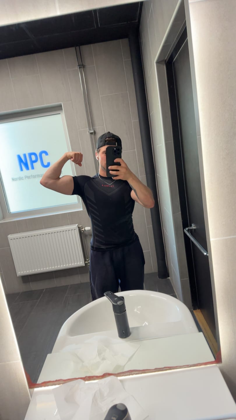 Customer photo review of 465 Superhero Compression Tees