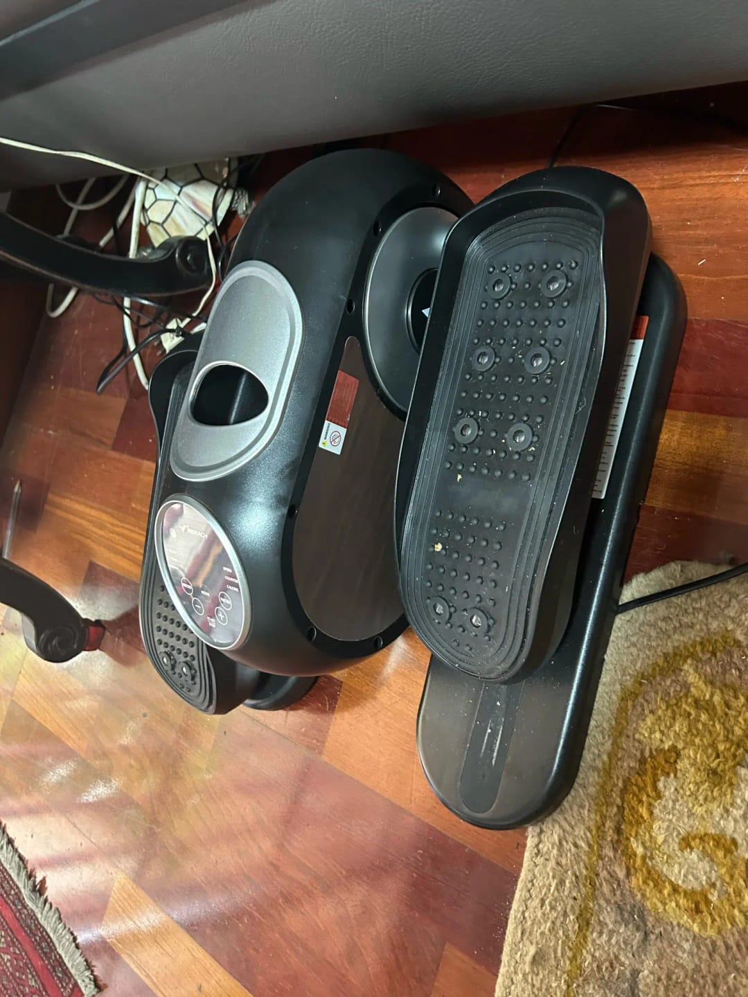 Customer photo review of Under Desk Elliptical Leg Exerciser Quiet Remote 12 Speeds