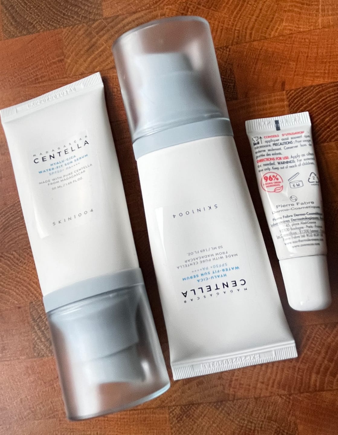 Customer photo review of Skin1004 - Protection solaire - Madagascar Centella Hyalu-Cica Water-Fit Sun Serum Twin pack
