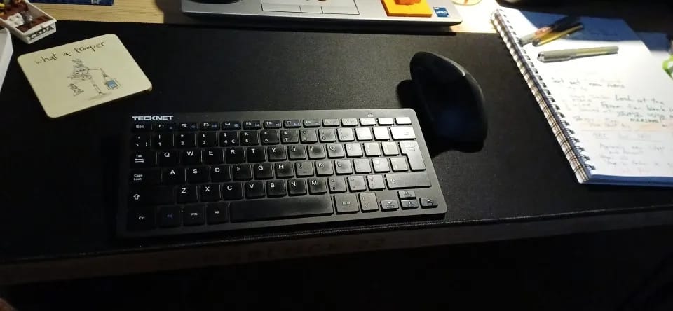 Customer photo review of XXL Black Desk Mat – Extended Non-Slip Mouse Pad for Gaming & Office
