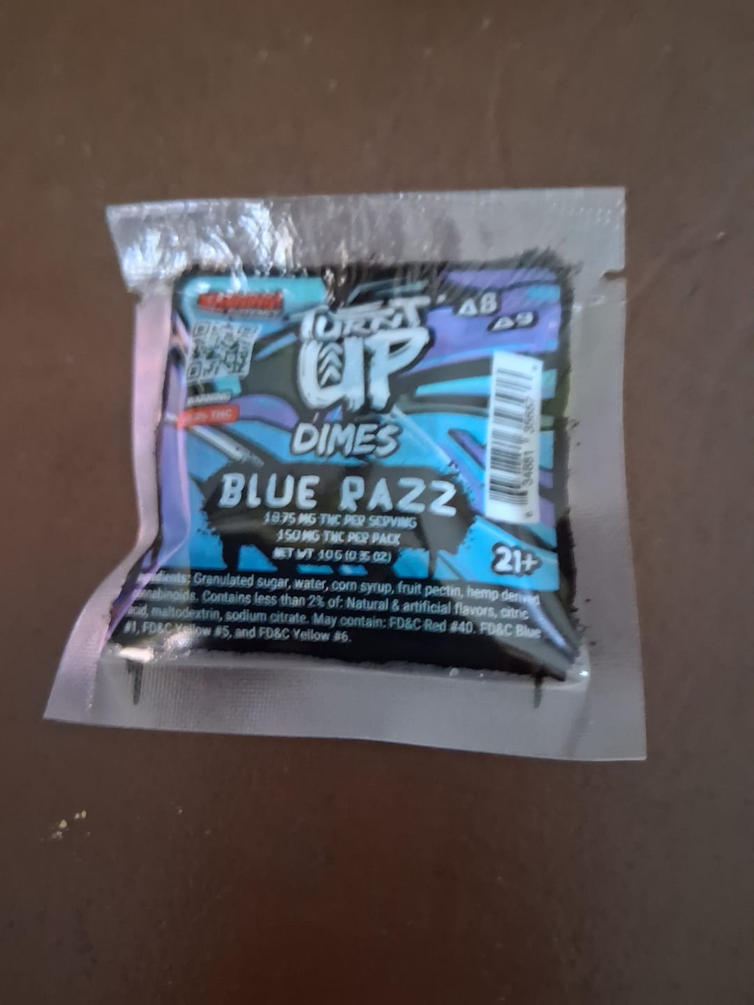 Customer photo review of Dime Gummy - Blue Razz
