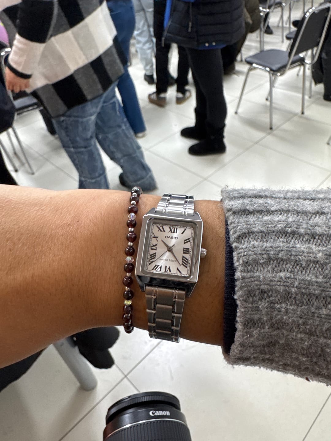 Customer photo review of Reloj Casio Tank Análogo LTP-V007D-7BUDF Acero Dial Plata