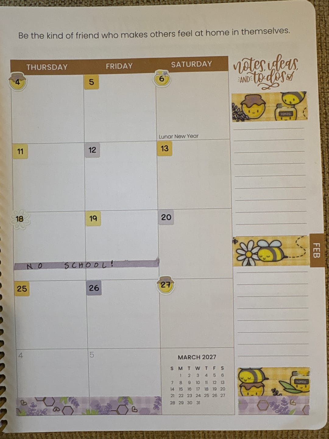 Customer photo review of Date Dots - Honey Lavender Planner Stickers