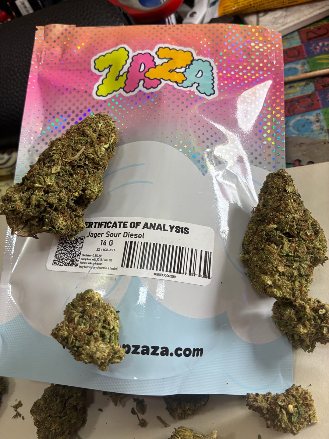 Customer photo review of Jager Sour Diesel - 14 Grams - Sativa