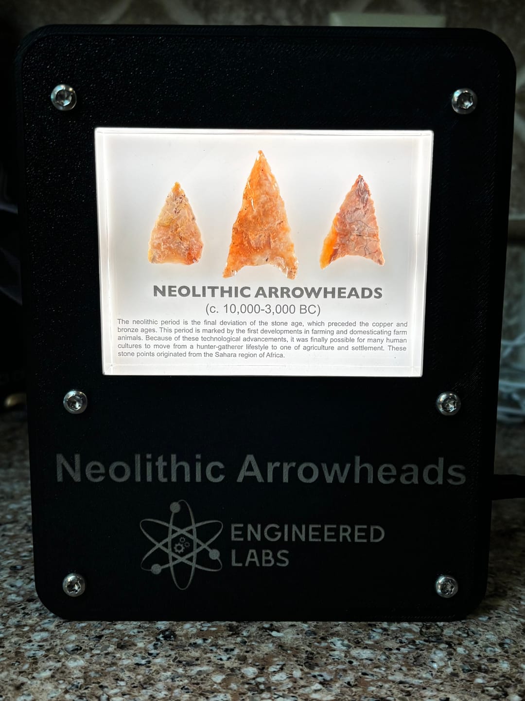 Customer photo review of Customizable 3D Printed Light Display for Acrylic Artifacts