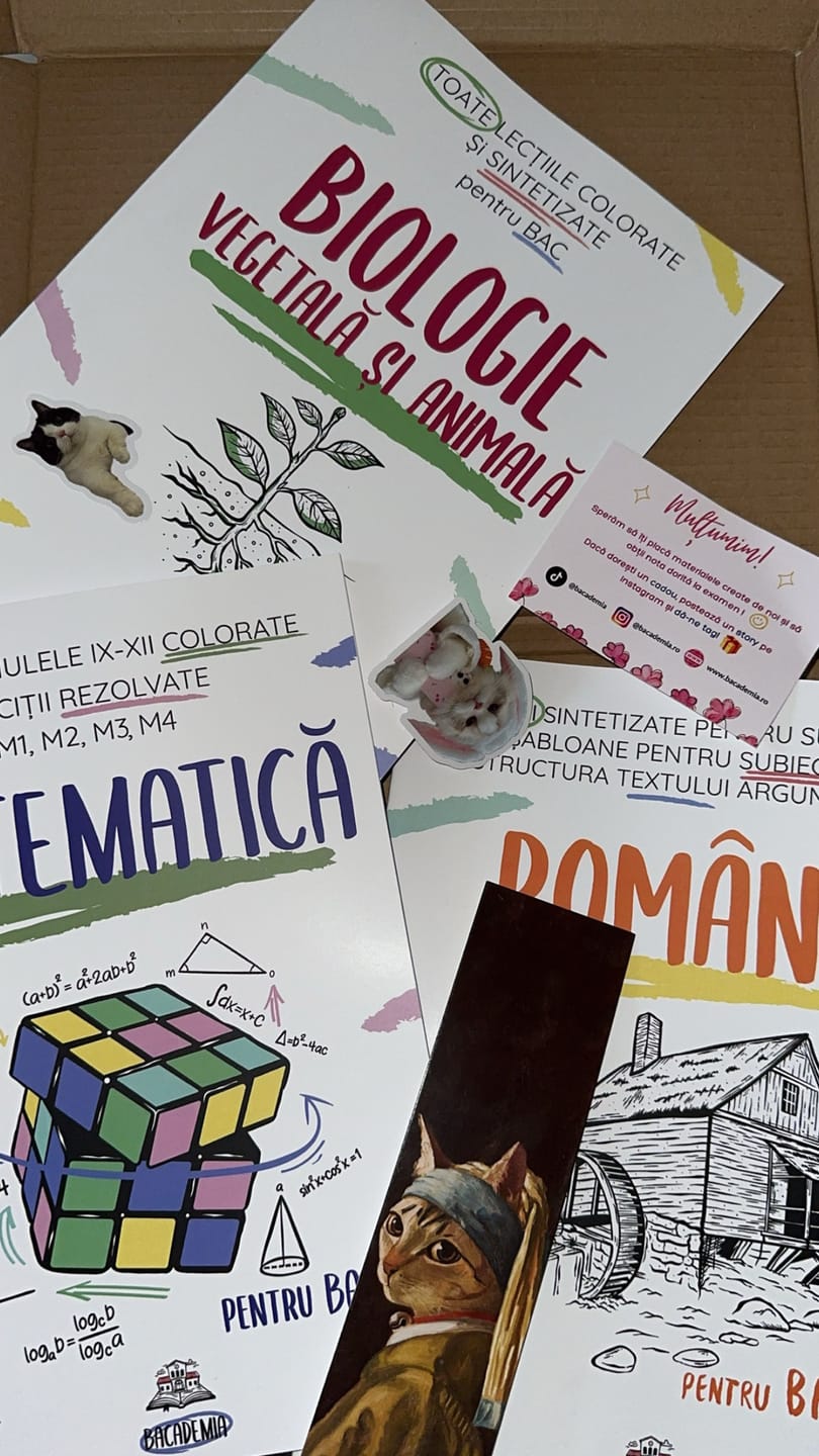 Customer photo review of Pachet Bacalaureat (Română + Matematică + Biologie Vegetală și Animală clasele IX-X) Bacademia