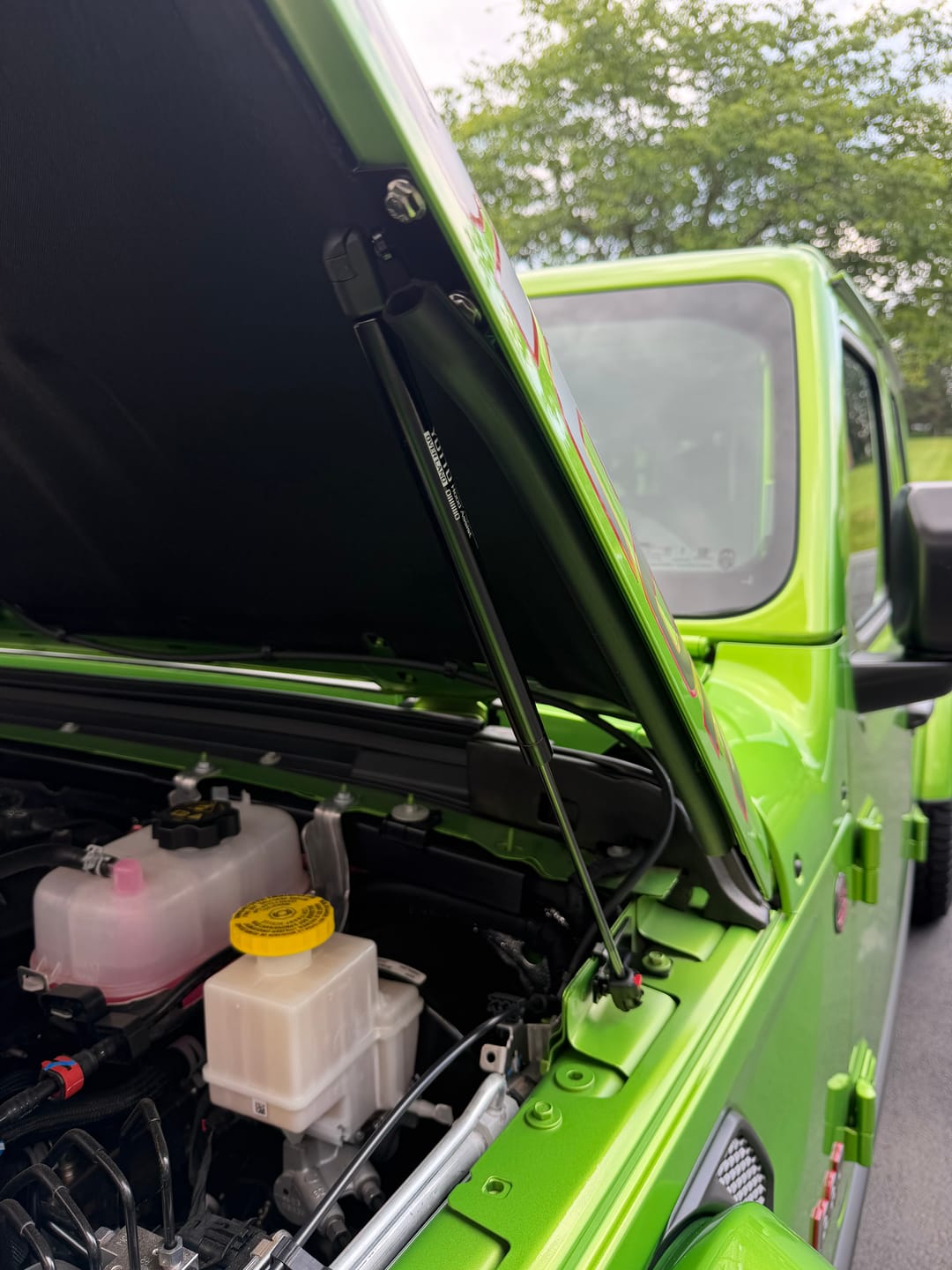 Customer photo review of Beefy Hydraulic Hood QuickLift for JL & JT