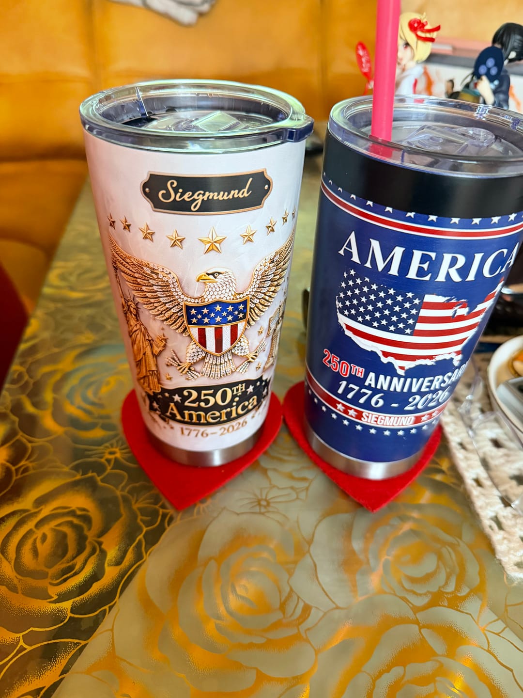 Customer photo review of Personalized 250th America Tumbler, 1776-2026 Patriotic Independence Day Gift