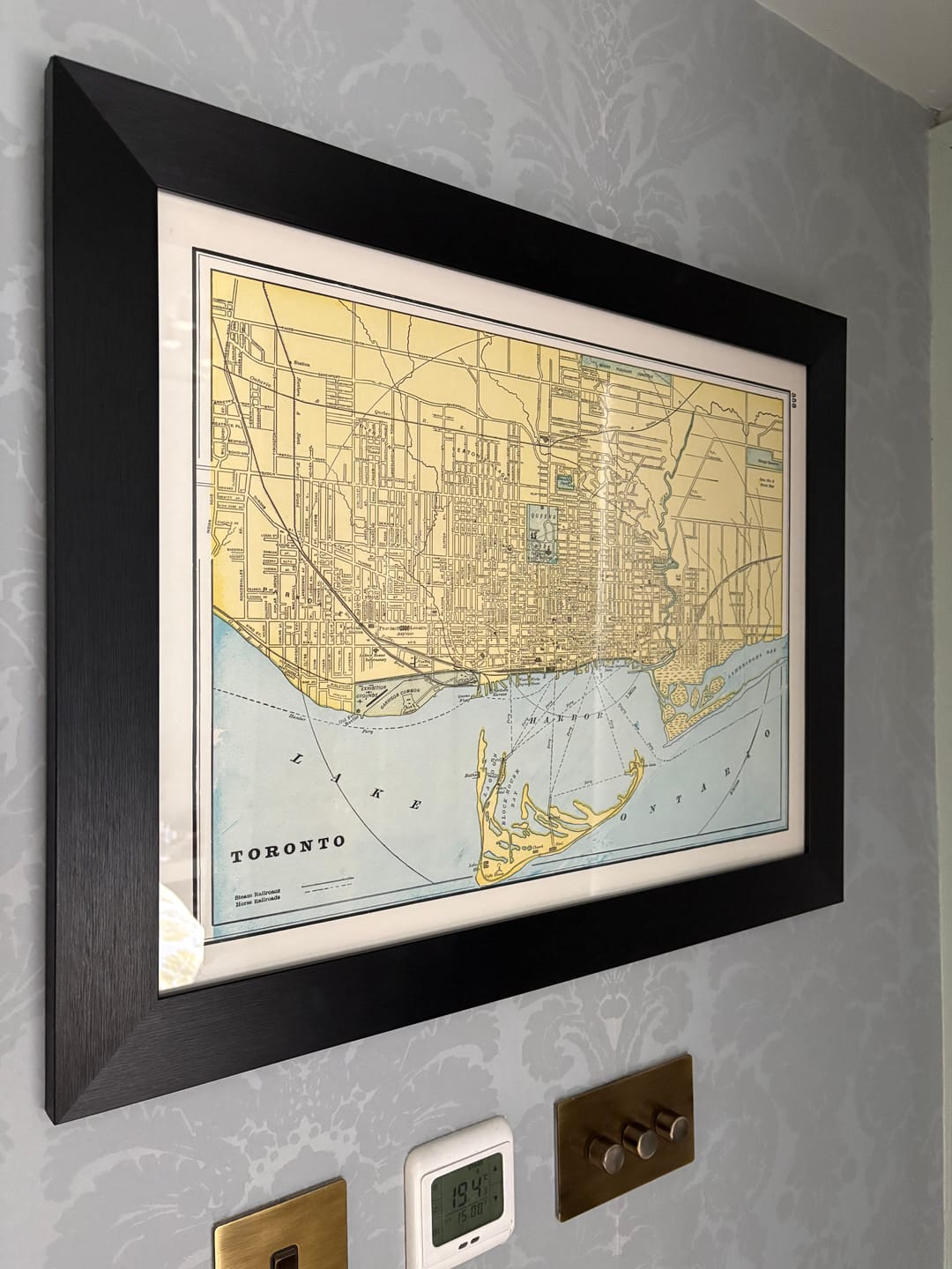Customer photo review of Old City Map of Toronto by Cram, 1895: Queen's Park, Ont. Parliament, Univ Ave, King St, Don River