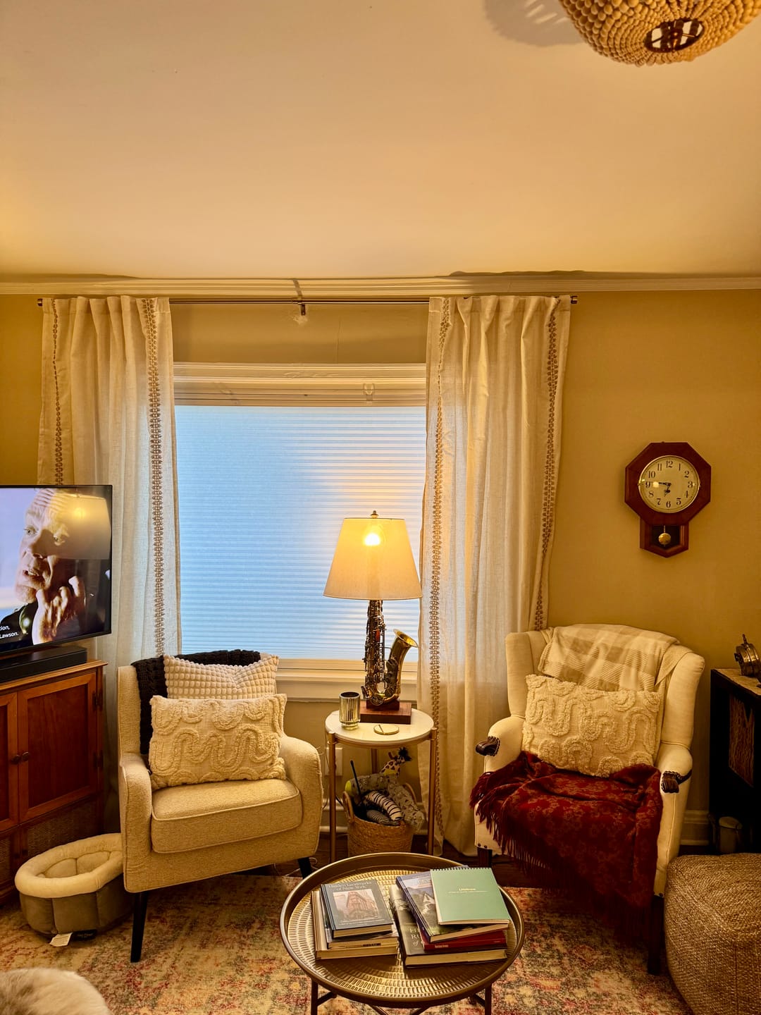 Customer photo review of Braided Jute Trim Linen Blend Curtains