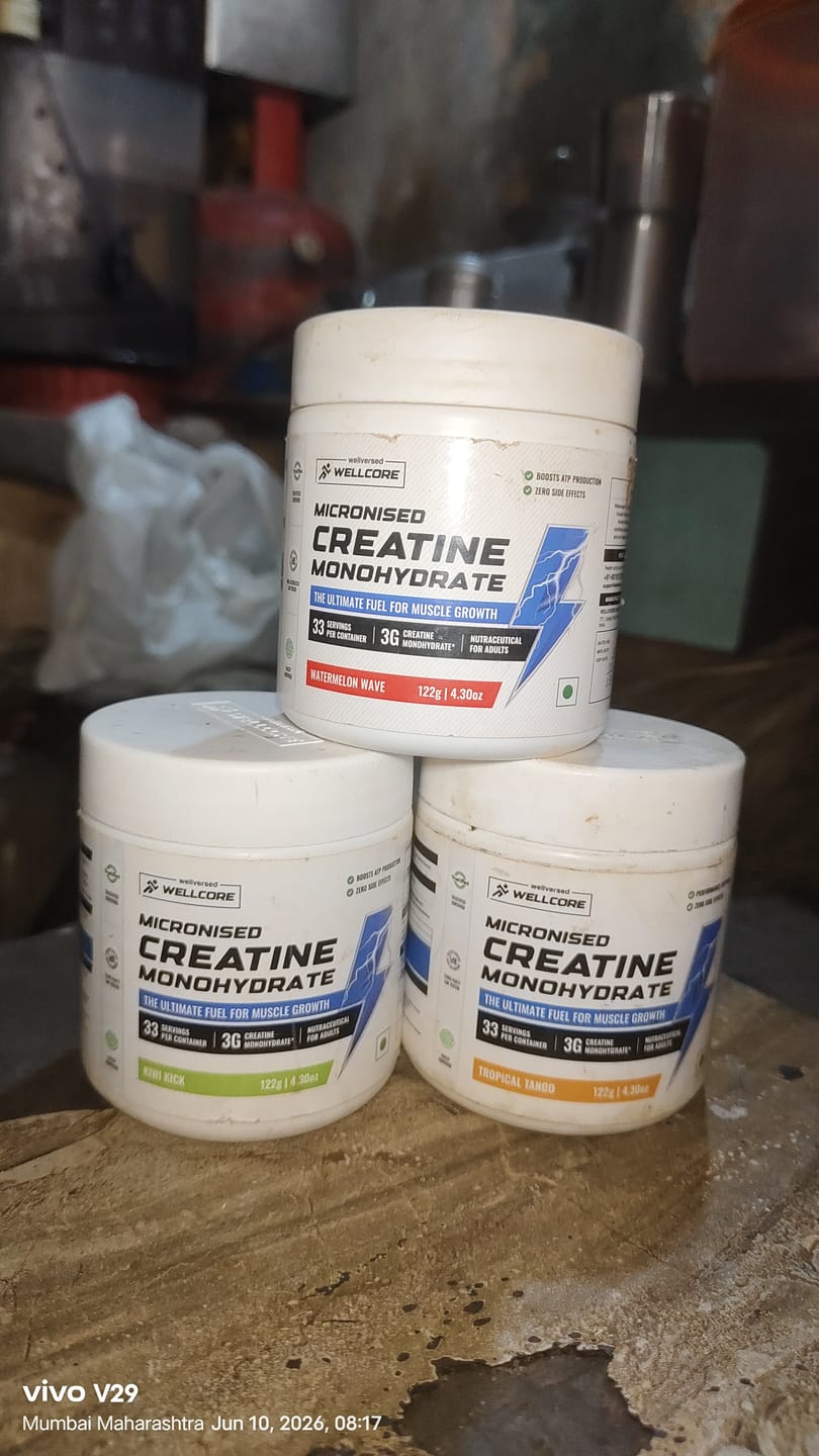 Customer photo review of Wellcore - Pure Micronised Creatine Monohydrate | Watermelon Wave (122g, 33 servings)