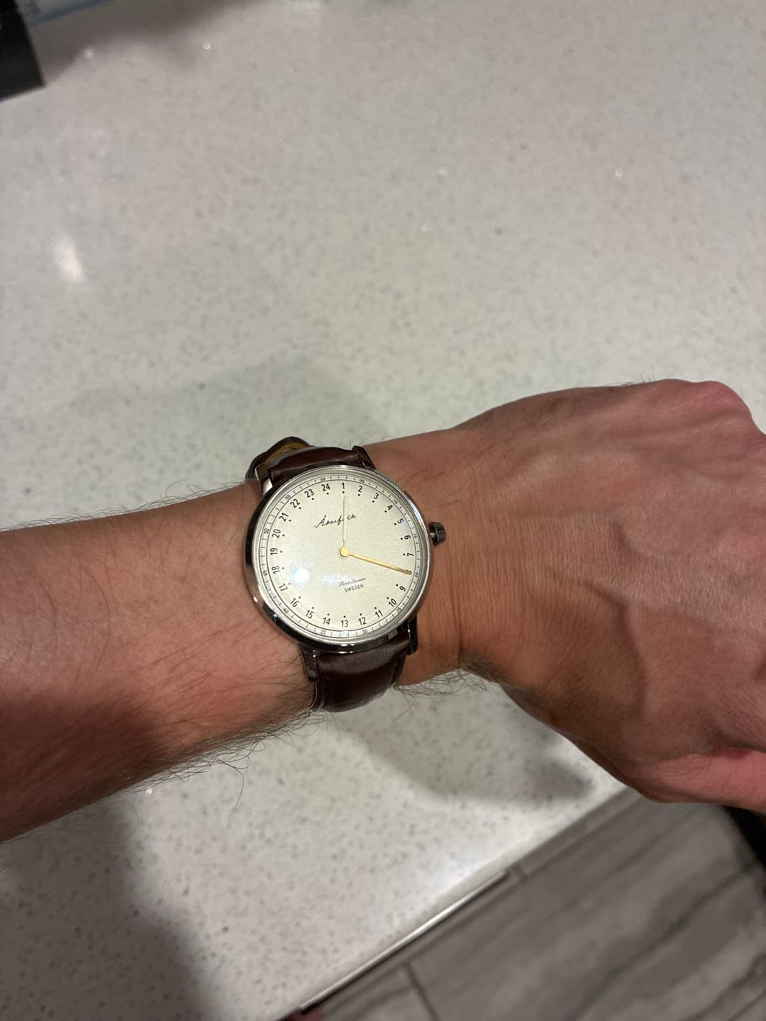 Customer photo review of First Season Silver White with Brown Leather