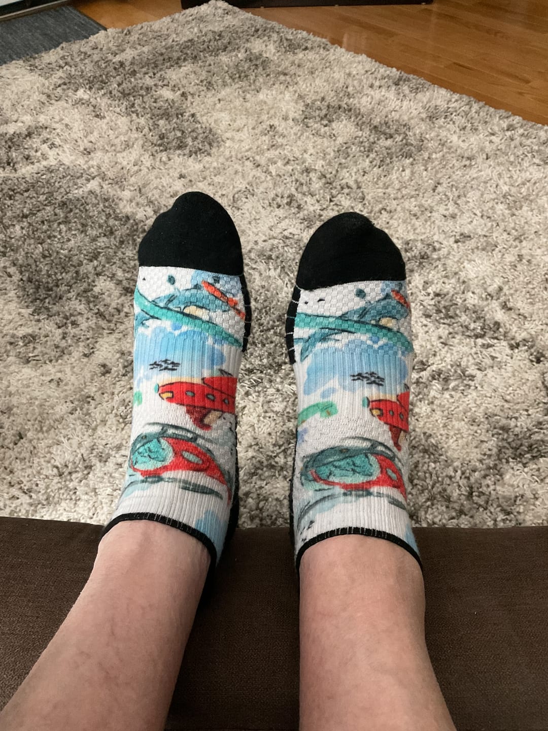 Customer photo review of Flying High Ankle Compression Socks