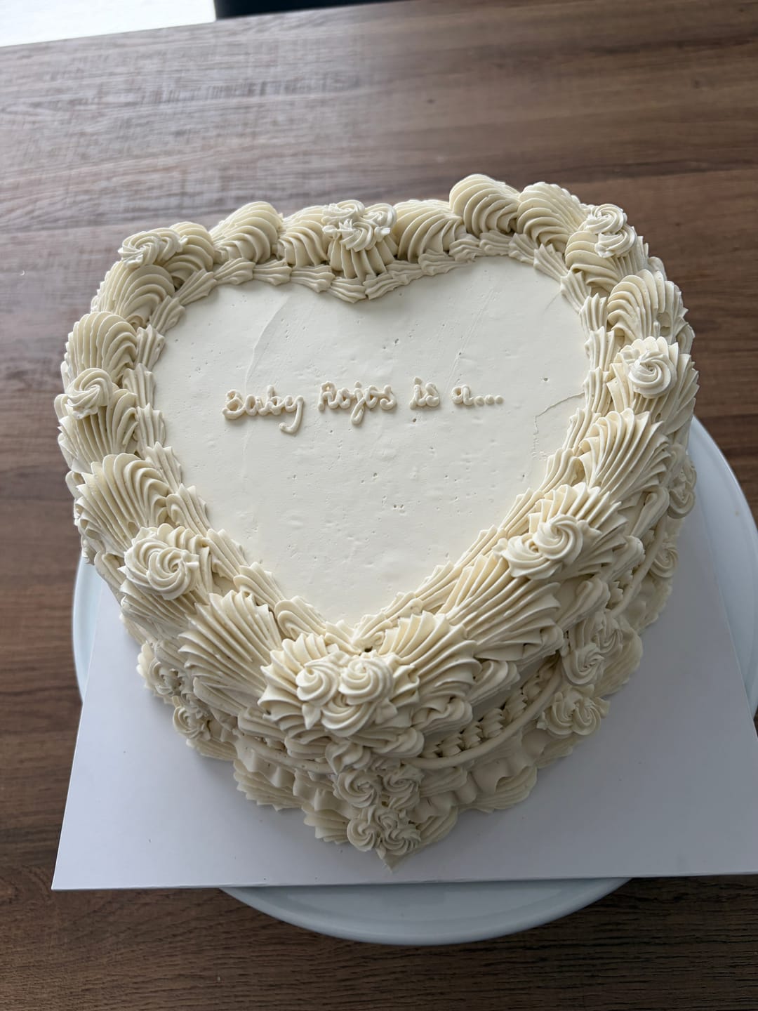 Customer photo review of gender reveal cake