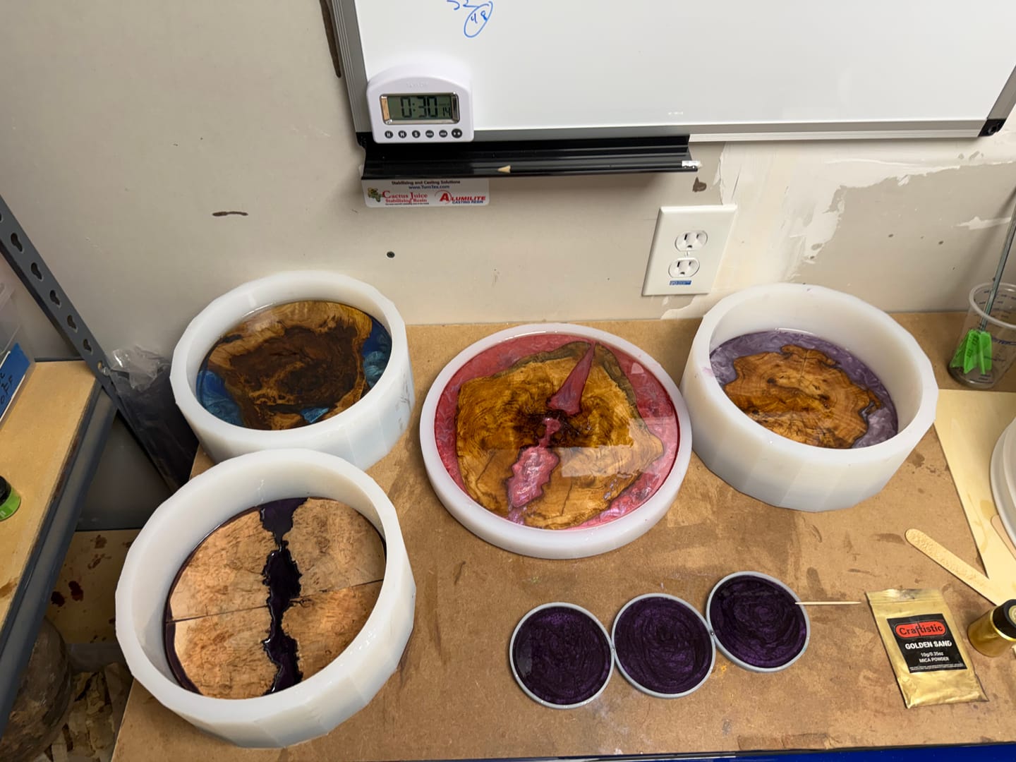 Customer photo review of 10x1" Round Silicone Mold For Epoxy Resin - 10" Circle Mold