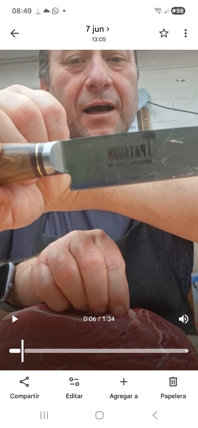 Customer photo review of GAUCHO - Cuchillo Verijero Artesanal hoja 14 cm PATAGÓN