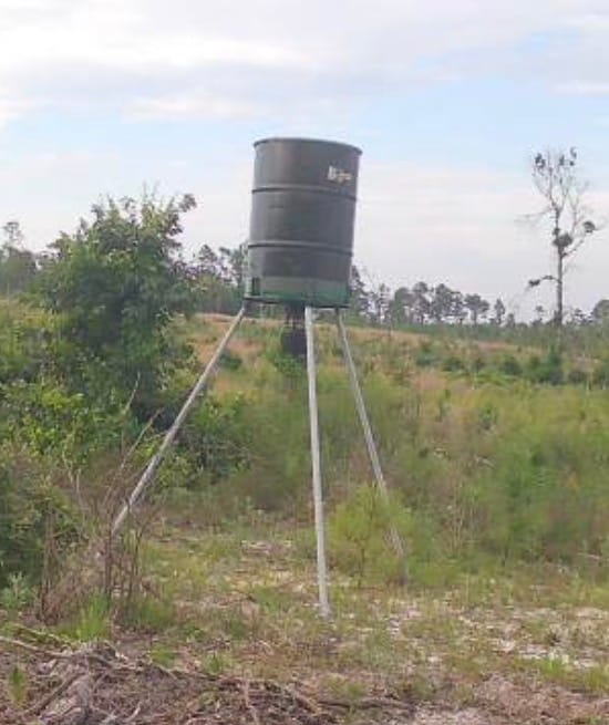 Customer photo review of 55-Gallon Feeder Barrel Band