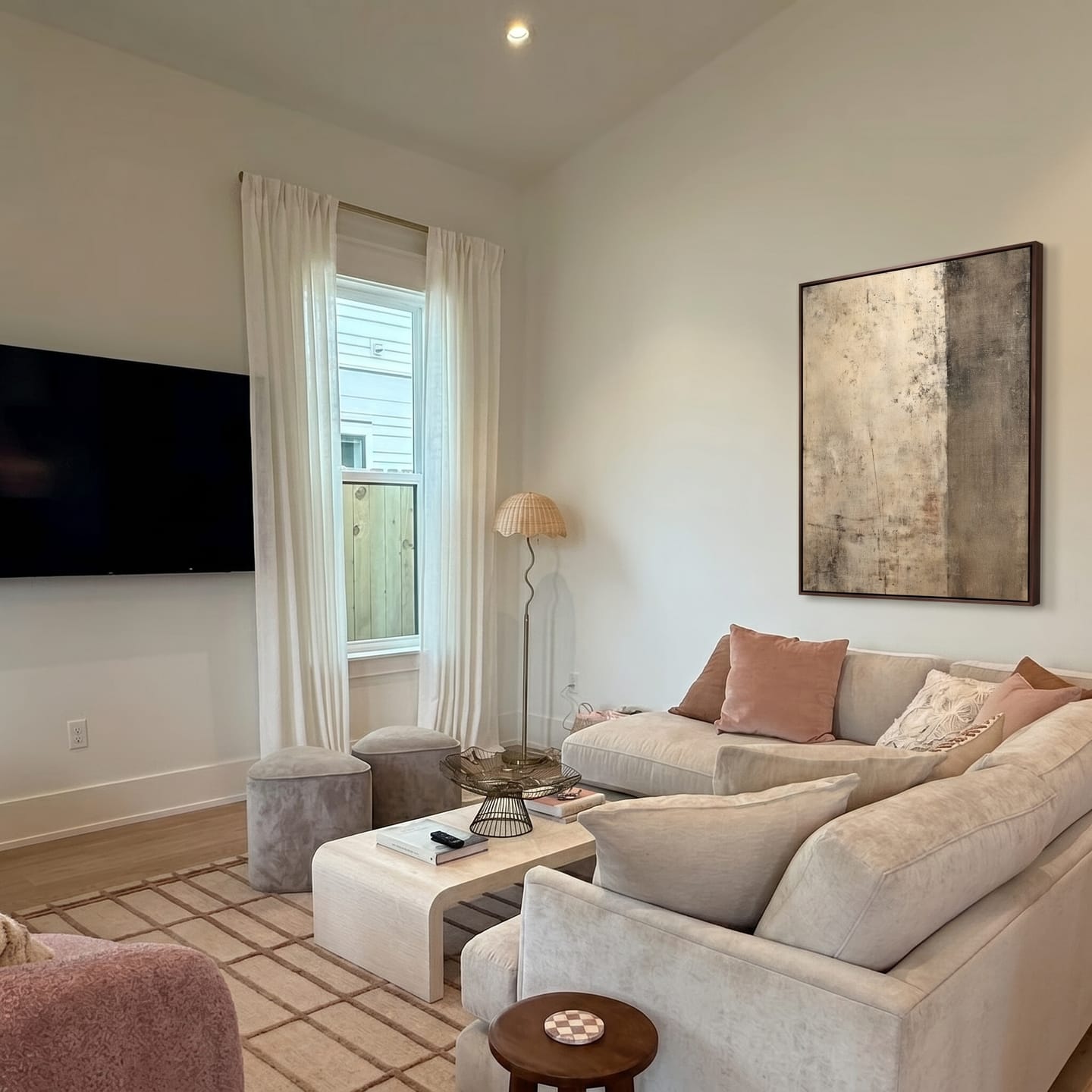 Customer photo review of Neutral Wall Art ｜ Urban-Concrete-Trace