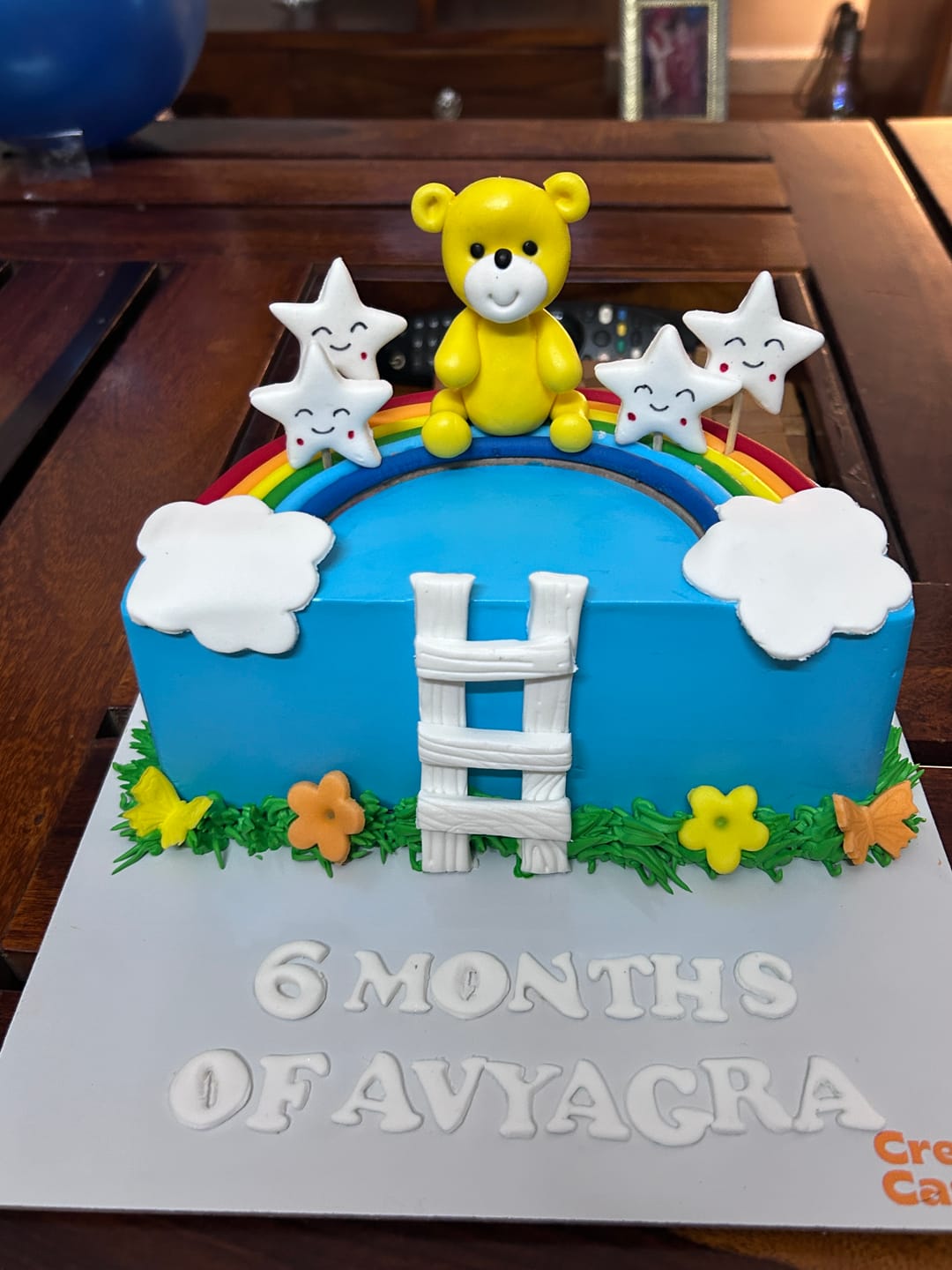 Customer photo review of Teddy Half Design Cake