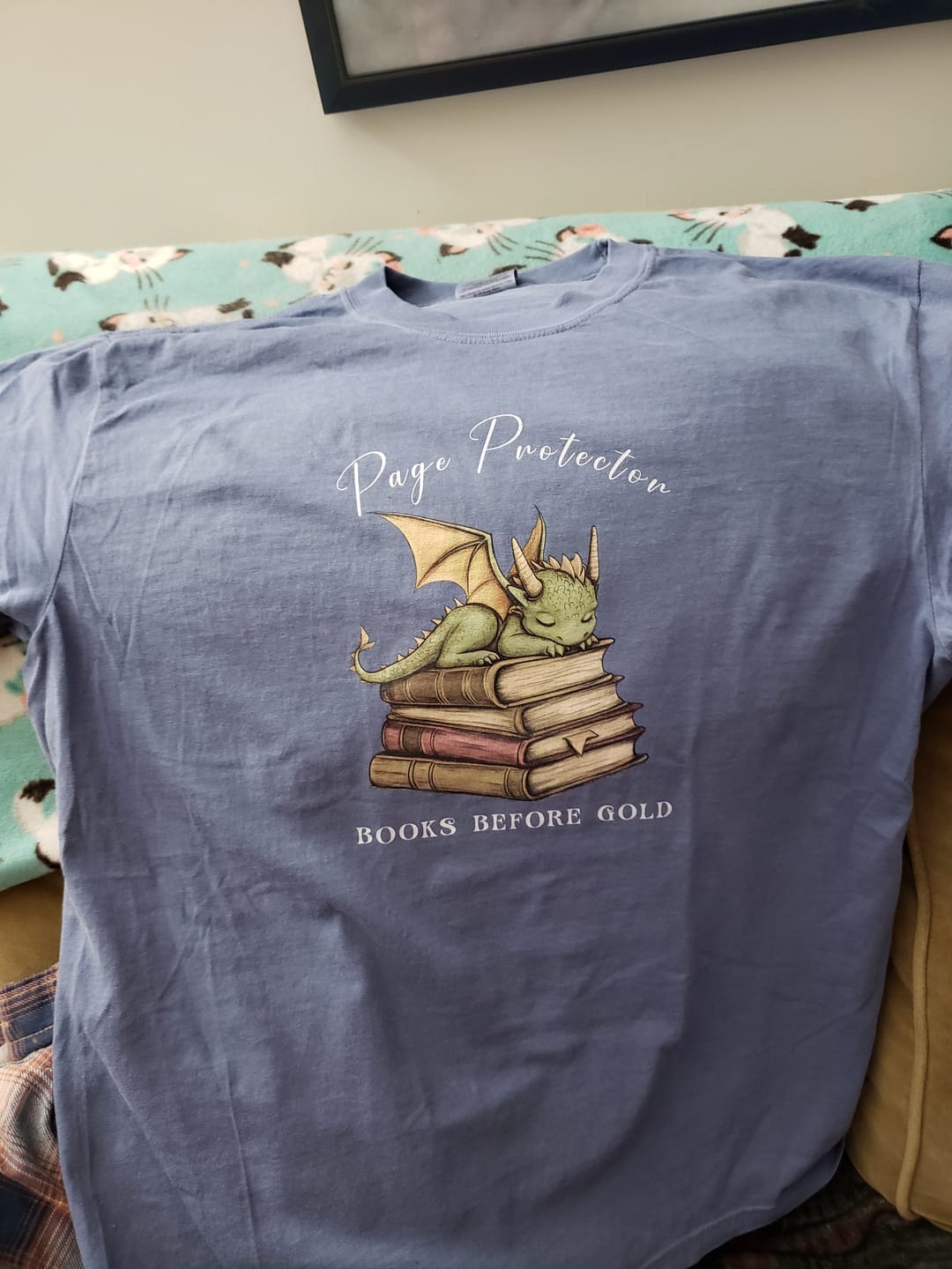 Customer photo review of Page Protector Dragon T-Shirt