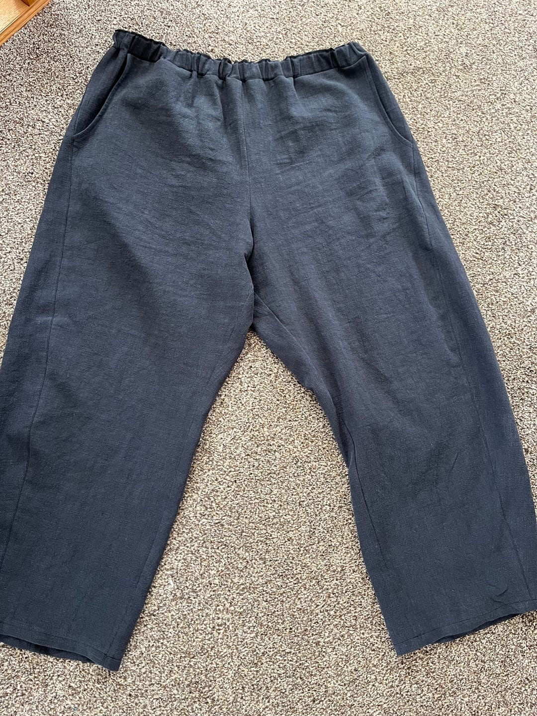 Customer photo review of Plain Stonewashed Linen Blend Fabric