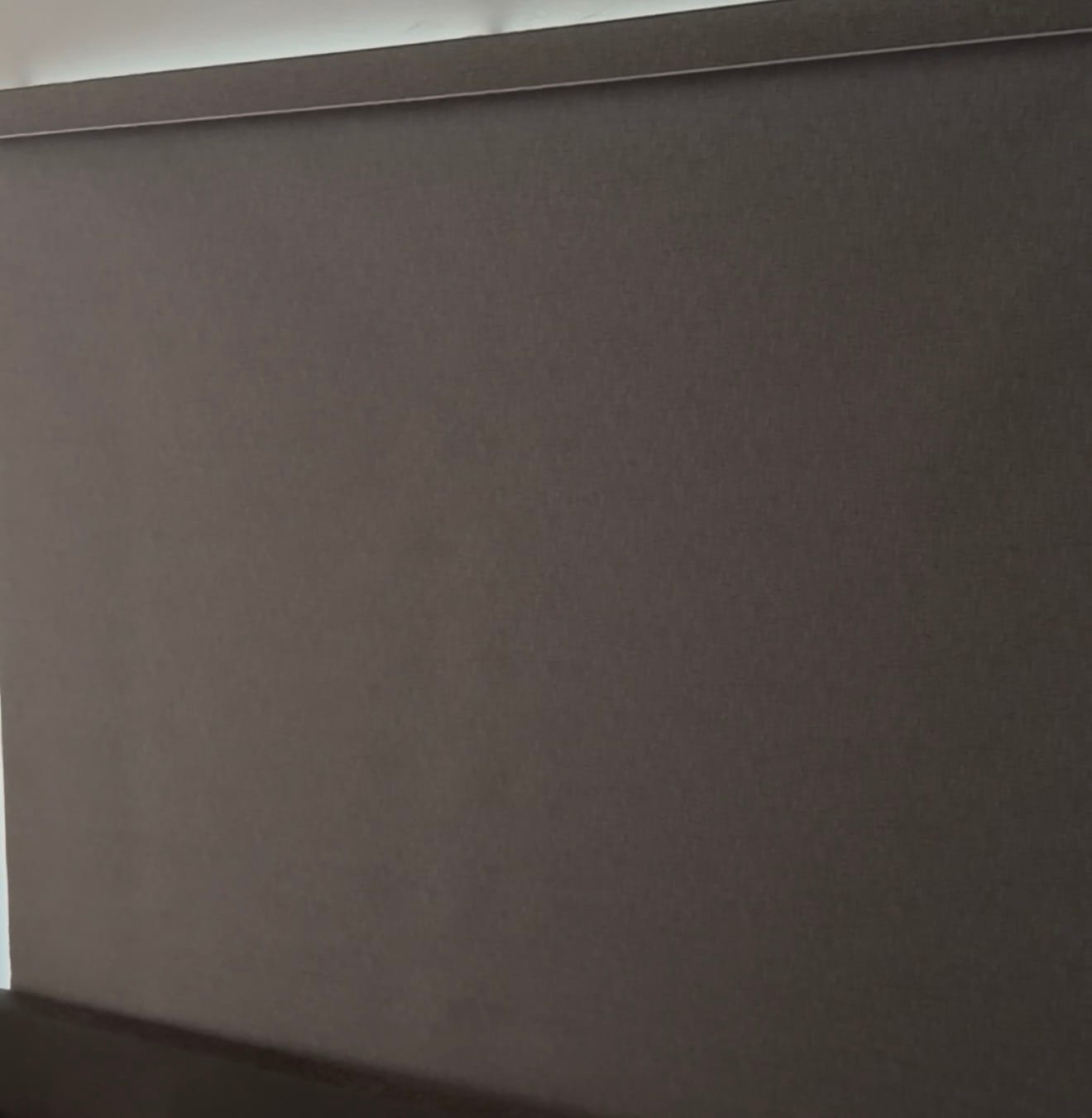 Customer photo review of SmartWings Motorized Roller Shades 100% Blackout Safari
