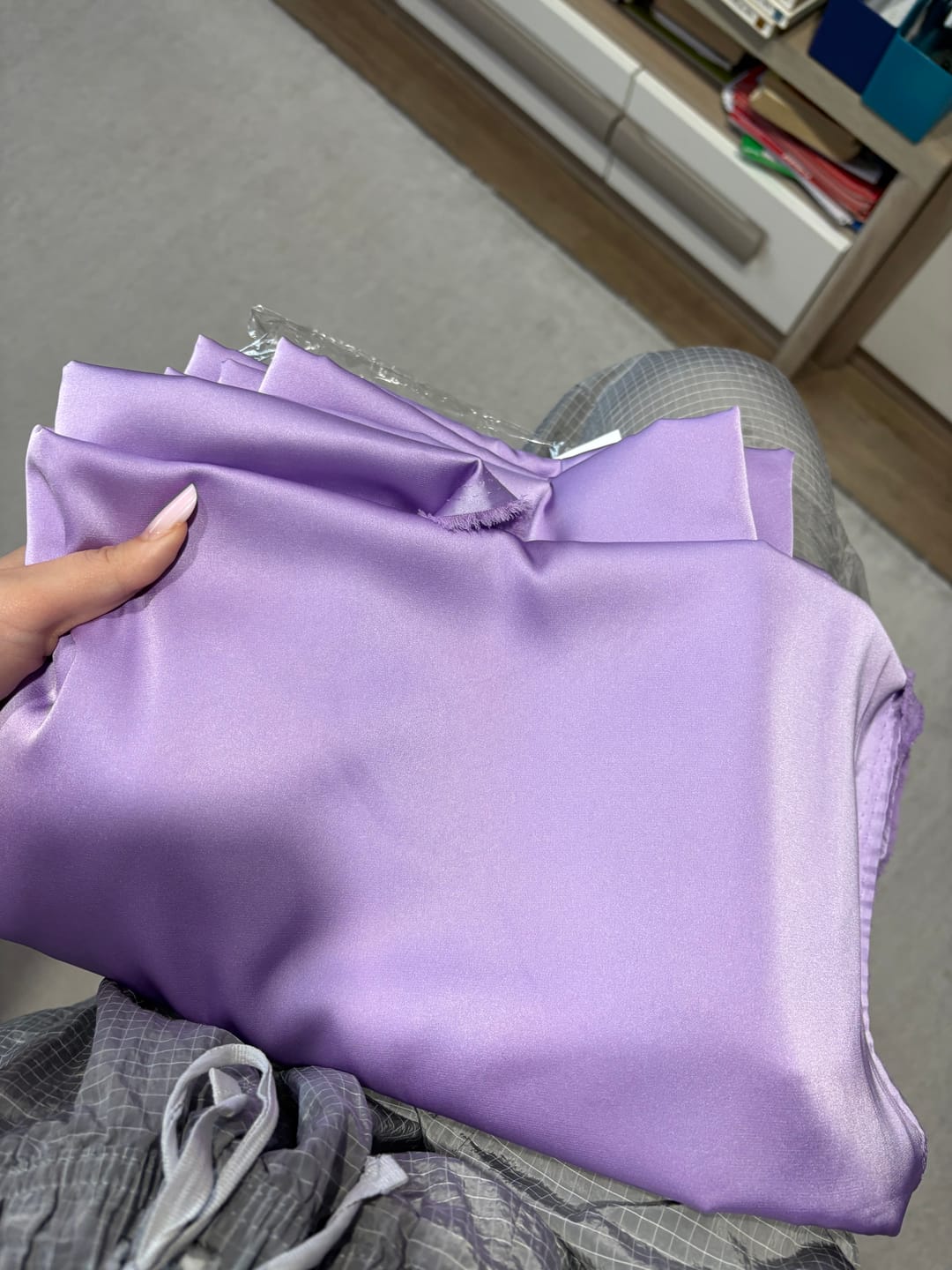 Customer photo review of Satin Elastic Matasos Premium Lila