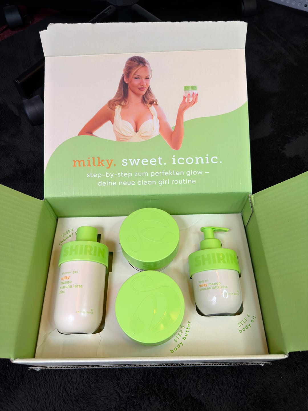 Customer photo review of Glow Girl Butter Set Milky Mango Matcha Latte Kiss