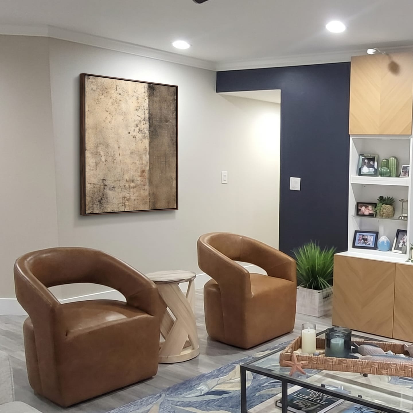 Customer photo review of Neutral Wall Art ｜ Urban-Concrete-Trace