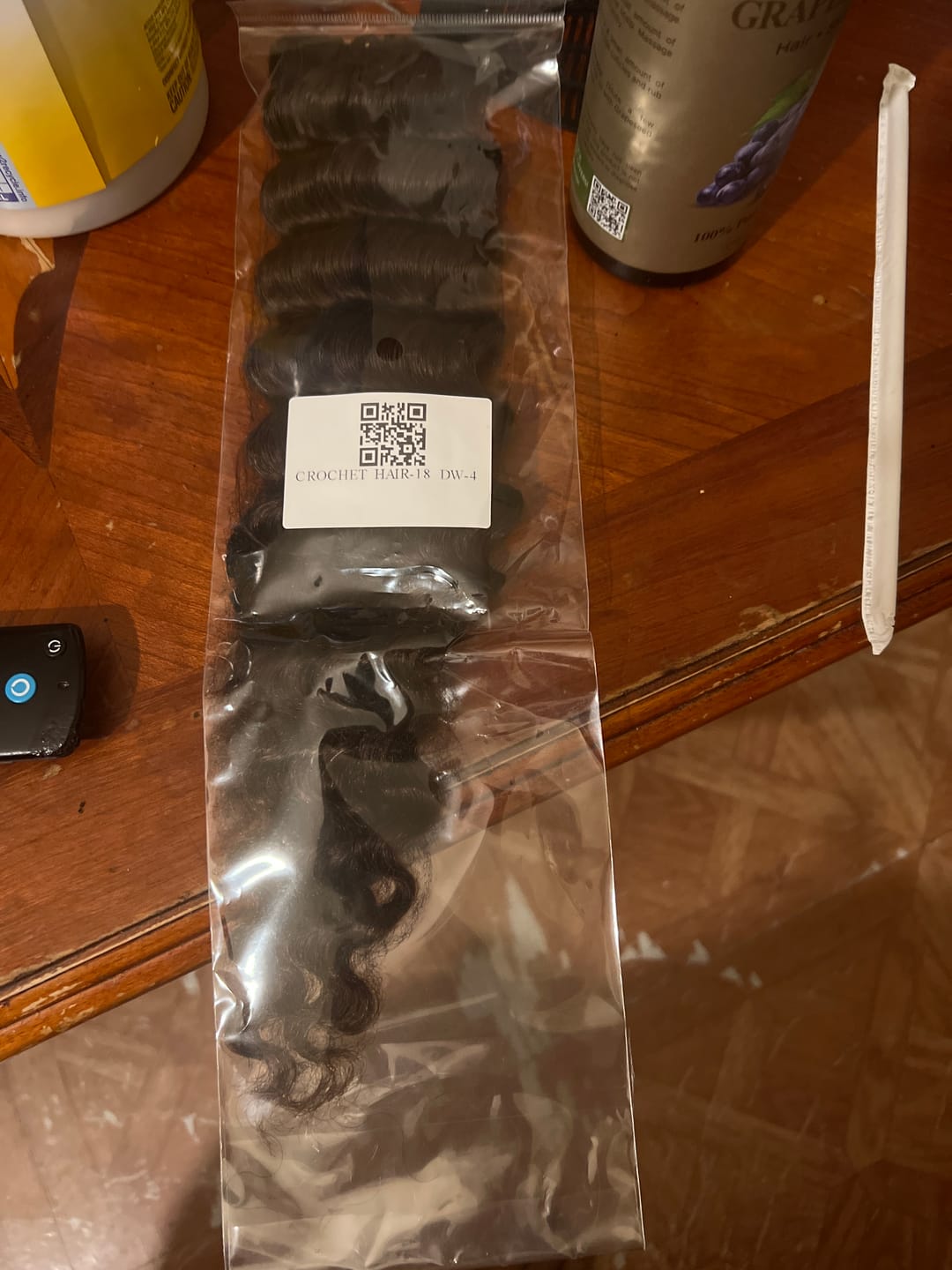 Customer photo review of #4 Medium Brown Deep Wave Human Crochet Hair for Braiding