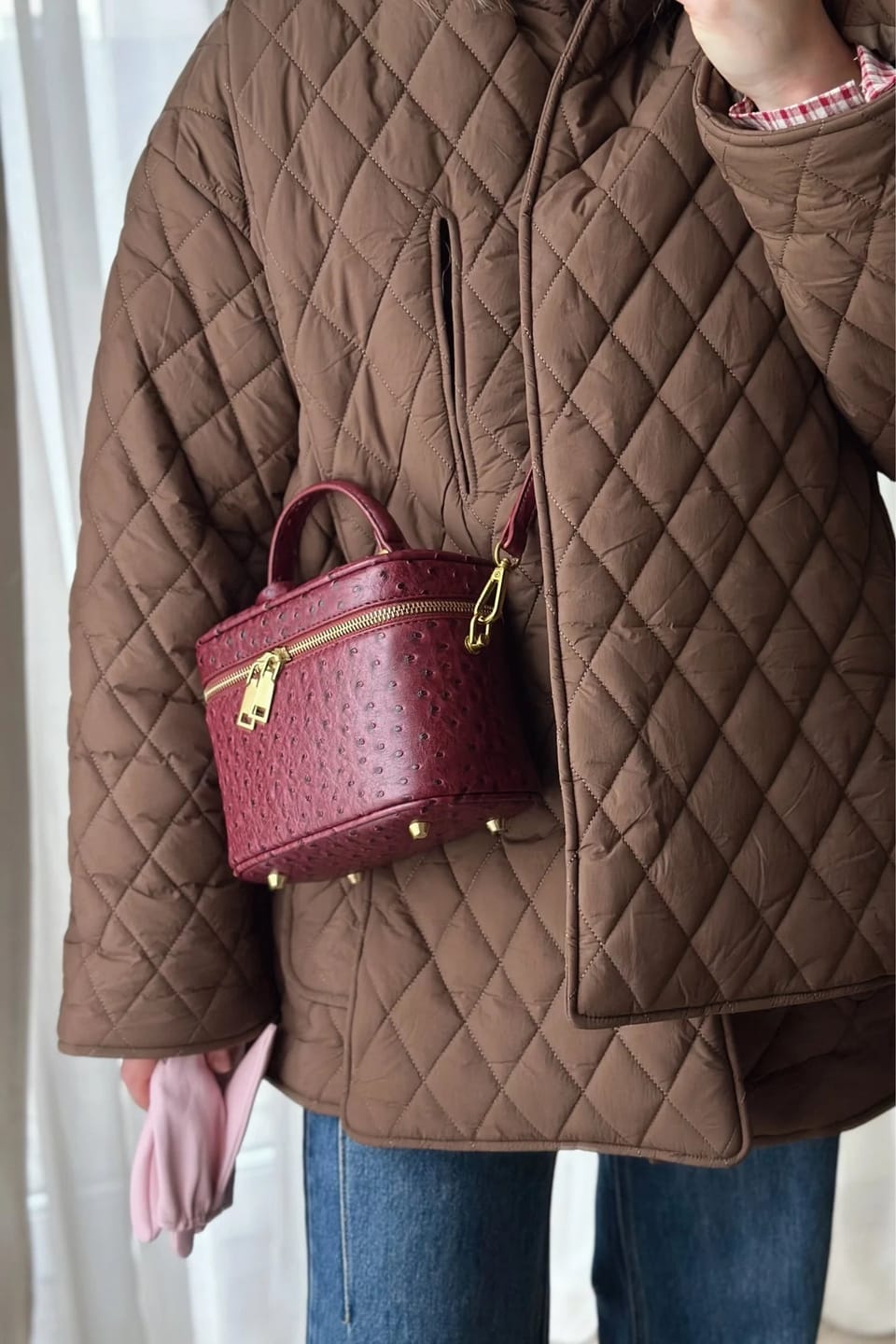 Customer photo review of Delphine Leather Box Bag