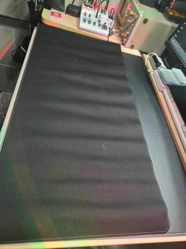 Customer photo review of XXL Black Desk Mat – Extended Non-Slip Mouse Pad for Gaming & Office