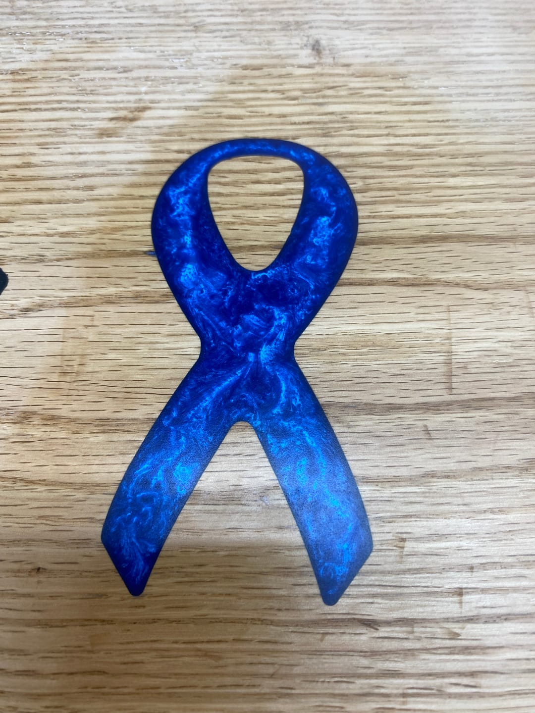 Customer photo review of Awareness Ribbon Inlay Acrylic Router Template - Ribbon Template