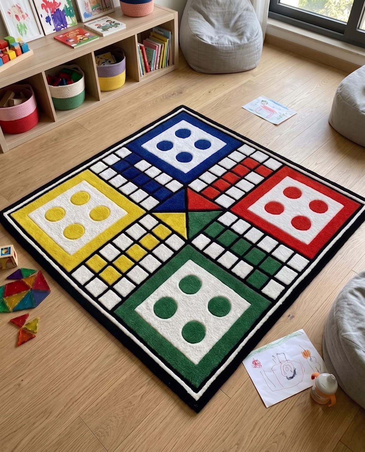Customer photo review of Classic Ludo Rug | HandTufted Custom Rug
