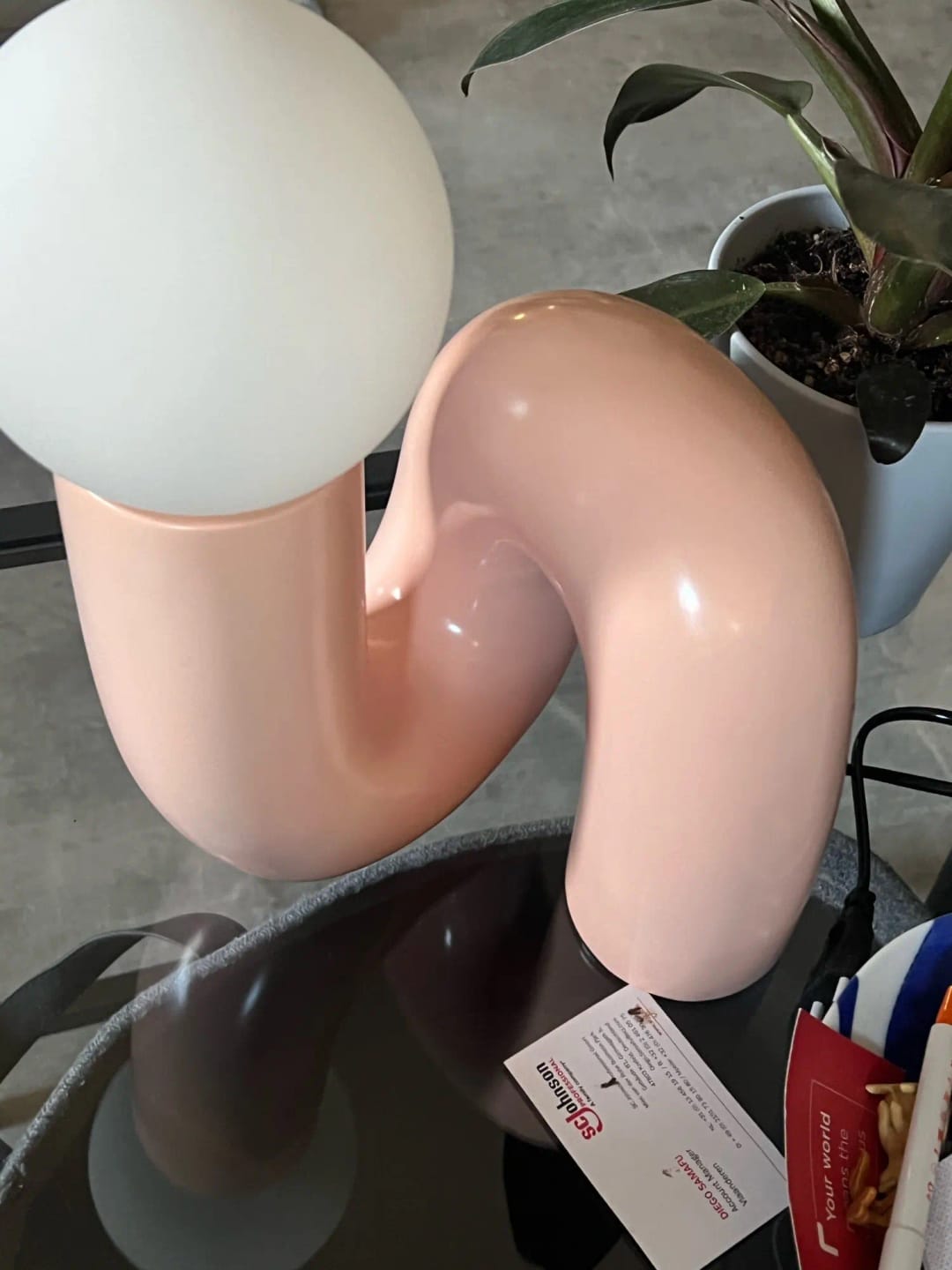 Customer photo review of Nordic Glass Desk Lamp – Minimalist LED 3 Colour Modes Decor Light