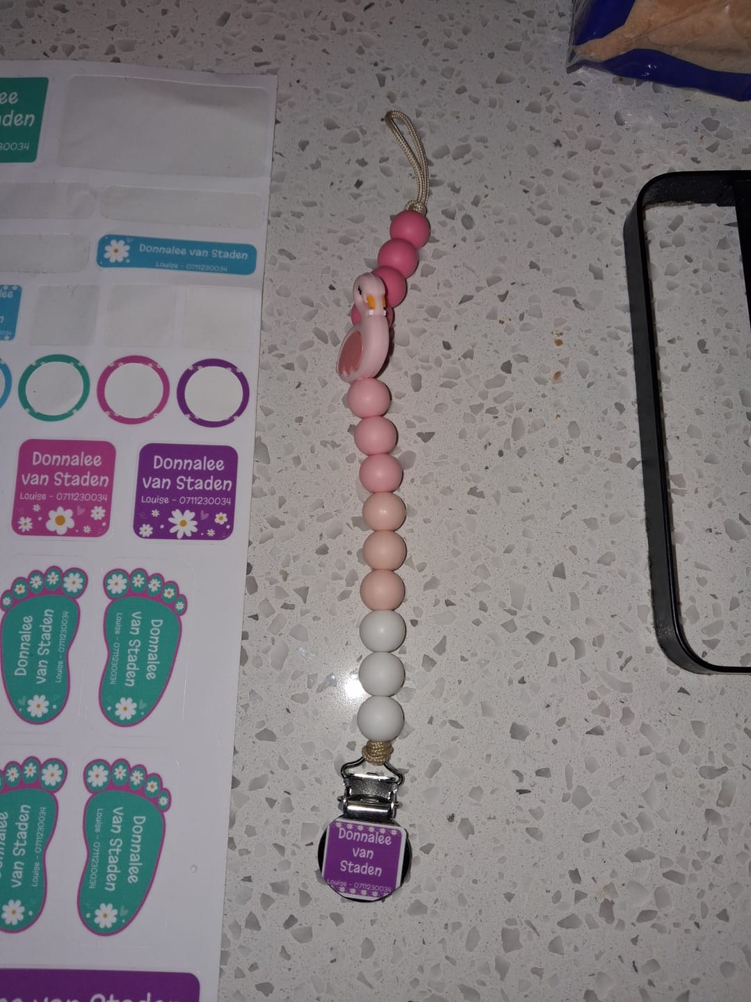 Customer photo review of Clothing Tag Buddies - Designer themes