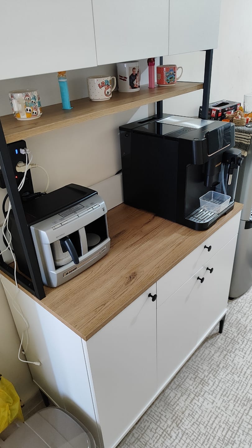 Customer photo review of Rani JE197 Çok Amaçlı Dolap 6 Kapaklı 1 Çekmeceli Kiler Mutfak Dolabı Sepet Ceviz - Beyaz