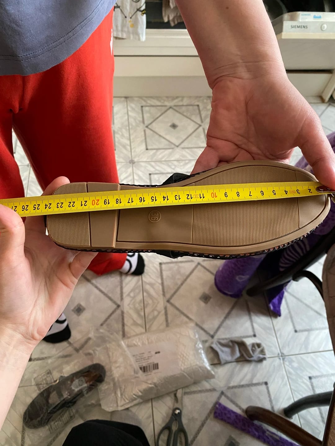 Customer photo review of Indra Mesh Strap Ballet Flats