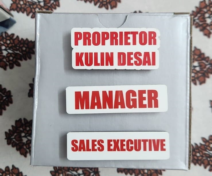 Customer photo review of Customized Magnetic Badge | Wear Your Brand | PrintMine.in