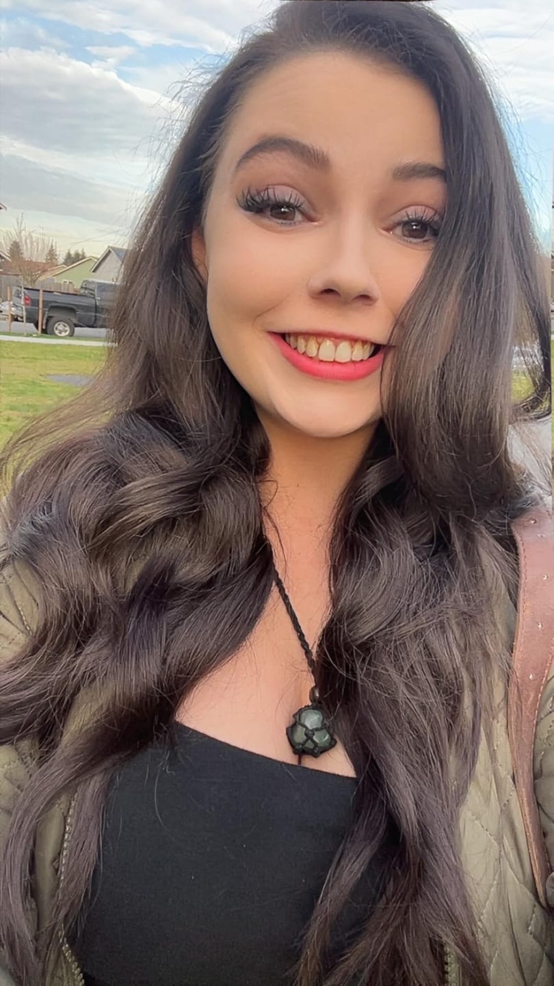 Customer photo review of Virgin XO Invisible Weft Butterfly Weft Extensions Dark Brown #2