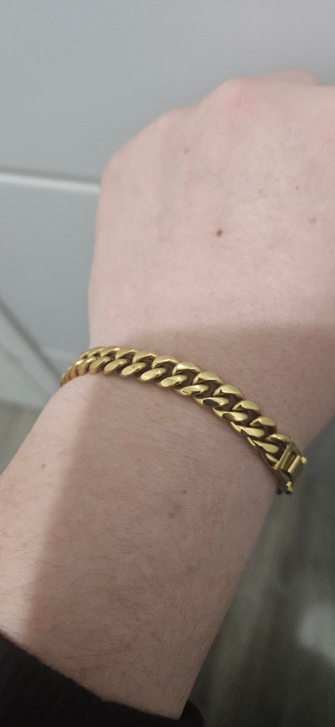 Customer photo review of Pulsera Cuban Oro 8mm