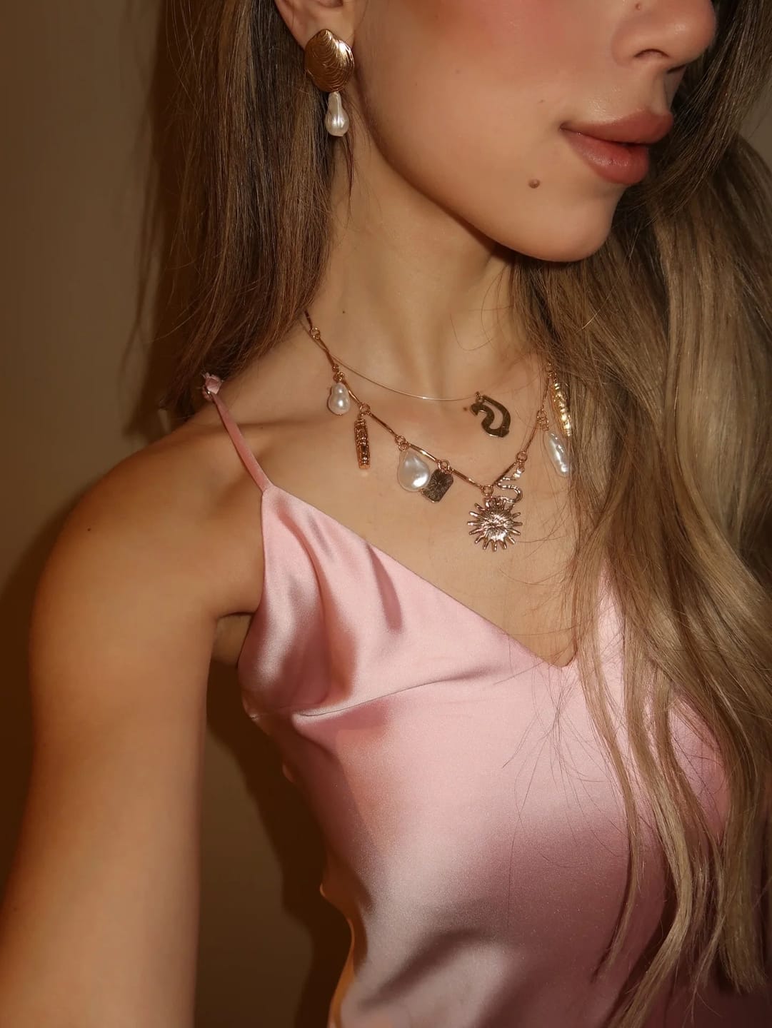 Customer photo review of Kirra Satin Backless Maxi Dress